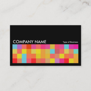 Pixel Motif 01 - Black Business Card
