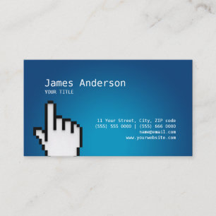 Pixel Mouse Pointer Web Hi-Tech business card