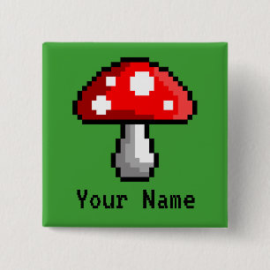 Pixel Mushroom Name Button