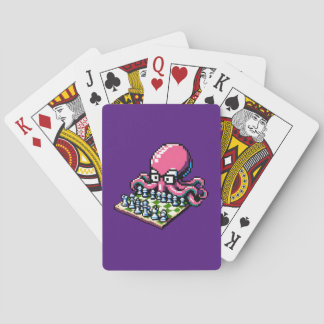 Pixel Octopus Chess Retro Strategy Board Game Art Playing Cards