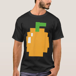 Pixel Orange 80s Retro Arcade Video Game Halloween T-Shirt