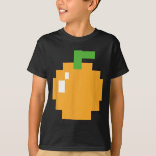 Pixel Orange 80s Retro Arcade Video Game Halloween T-Shirt
