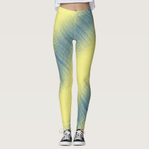 Pixel pattern 01.B.bw.S Yellow BG Leggings