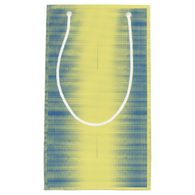 Pixel pattern 01.B.bw.Yellow BG Small Gift Bag (Front)