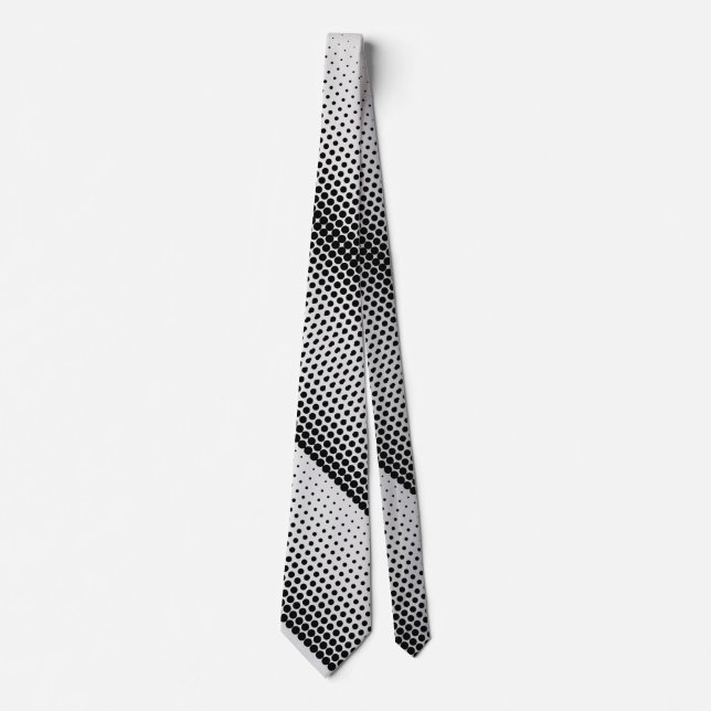 Pixel Pattern 08.B.w Grey BG Tie (Front)