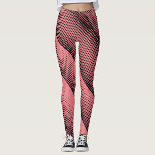Pixel Pattern 08.B.w Pink BG Leggings