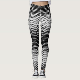 Pixel Pattern 09.B.w. White BG Leggings