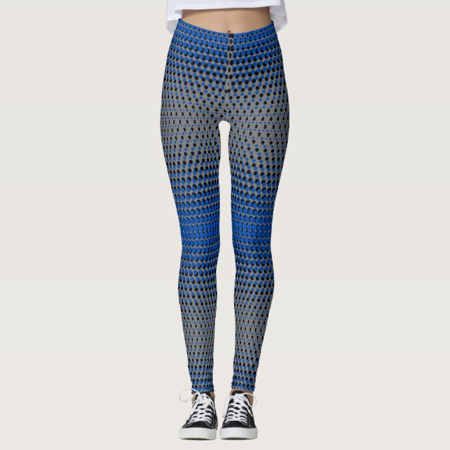 Pixel Pattern 09.BBLK.w DGrey BG Leggings (Front)