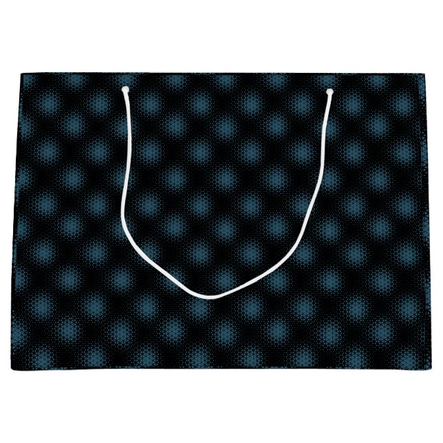 Pixel Pattern 10.B.bw Black BG Large Gift Bag (Front)