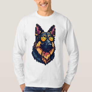 Pixel Paws and Shepherd Play T-Shirt