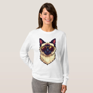 Pixel Paws of the Siamese Cat T-Shirt