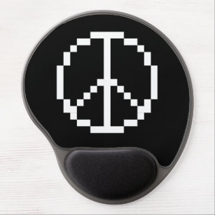 Pixel peace sign mouse pad