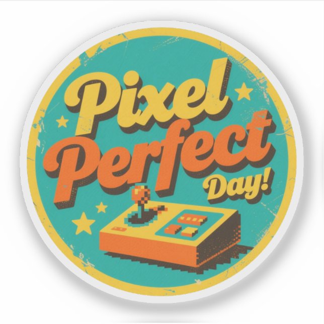 Pixel Perfect Day Funny Retro Gaming Design (Front)