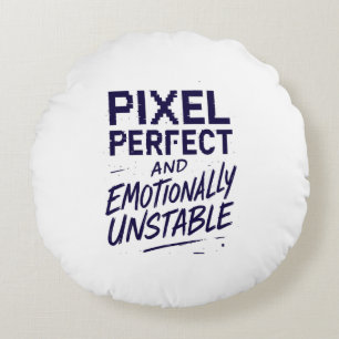 Pixel Perfect Round Cushion