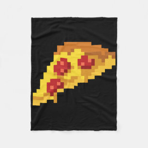 Pixel Pizza 80s Video Game Retro 8-bit Halloween C Fleece Blanket