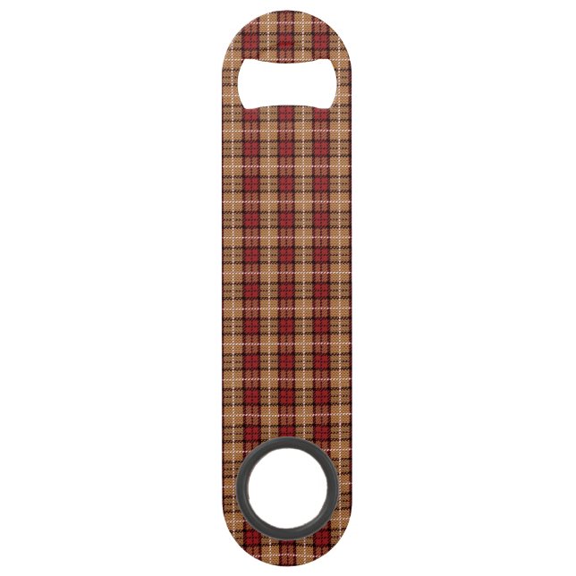 Pixel Plaid in Red and Gold (Front)
