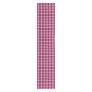 Pixel Plaid_Magenta-Black Short Table Runner