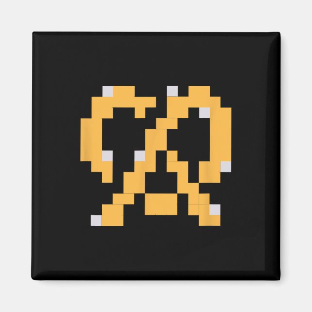 Pixel Pretzel 80s Video Game Easy Halloween Group  Magnet (Front)