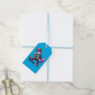 Pixel Punk Cat - 8-Bit Heart & Retro Style Gift Tags