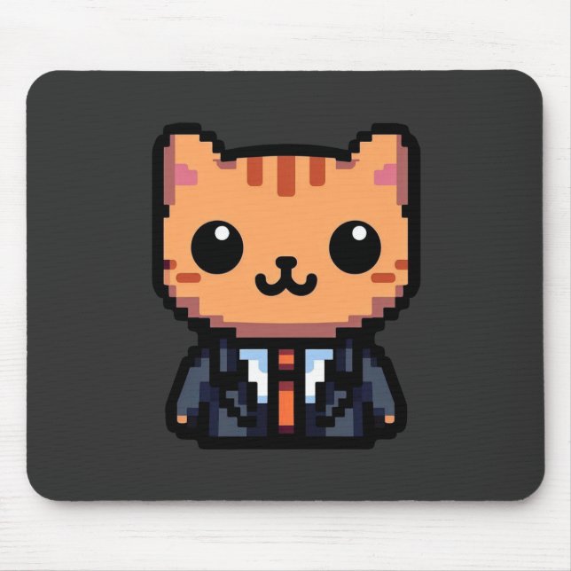 Pixel Purrfection Cat Mouse Mat (Front)
