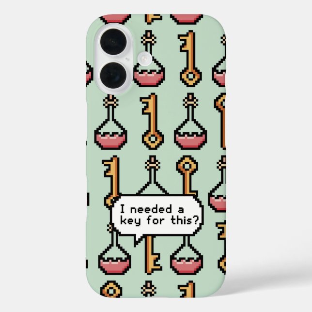 Pixel Quest – Key & Potion Case-Mate iPhone Case (Back)