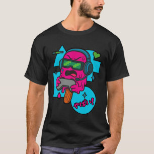 Pixel Rage Gamer Popsicle Funny Melting Ice Cream  T-Shirt