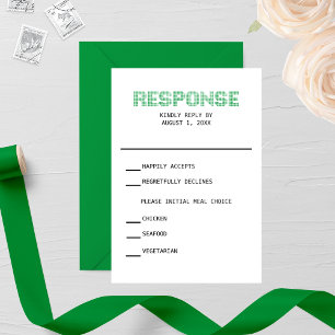 Pixel 'Response' Wedding RSVP Card