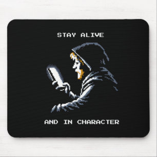 Pixel Roleplay Retro Gamer Vibes  Mouse Mat