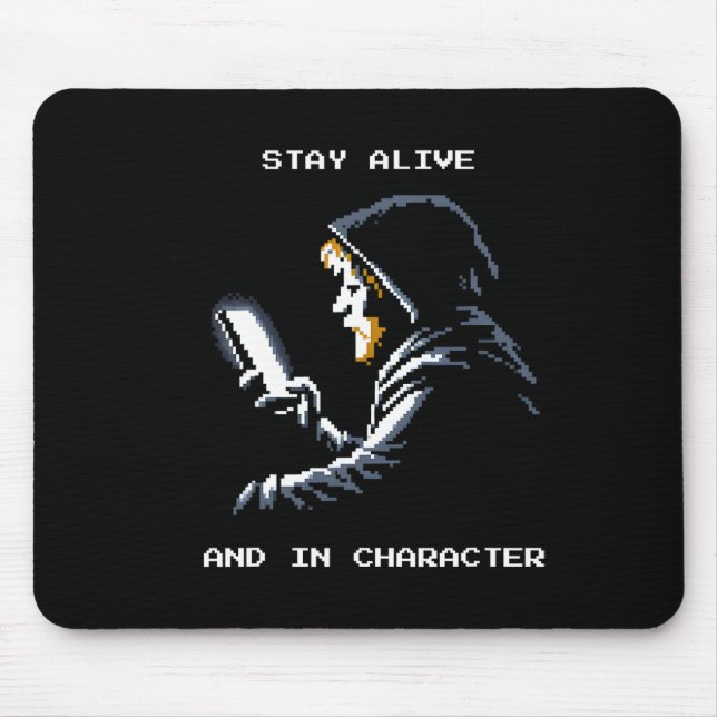 Pixel Roleplay Retro Gamer Vibes  Mouse Mat (Front)