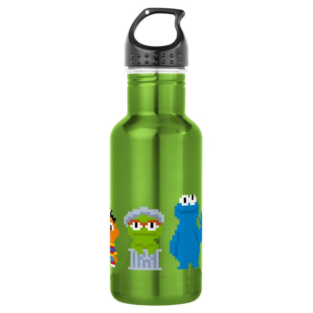 Pixel Sesame Street Characters 532 Ml Water Bottle (Front)