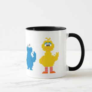 Pixel Sesame Street Characters Mug