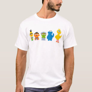 Pixel Sesame Street Characters T-Shirt