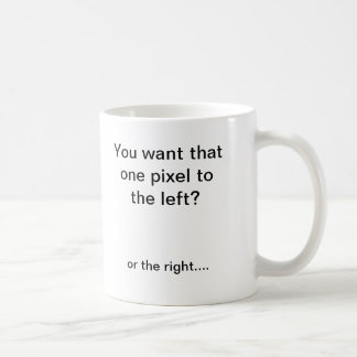 Pixel shifter coffee mug