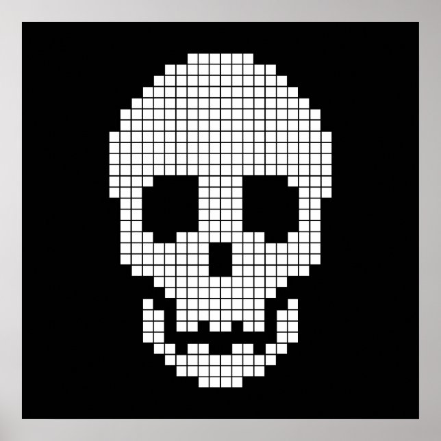 pixel skull poster (Front)