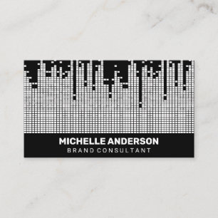 Pixel Sound Bar Background Business Card