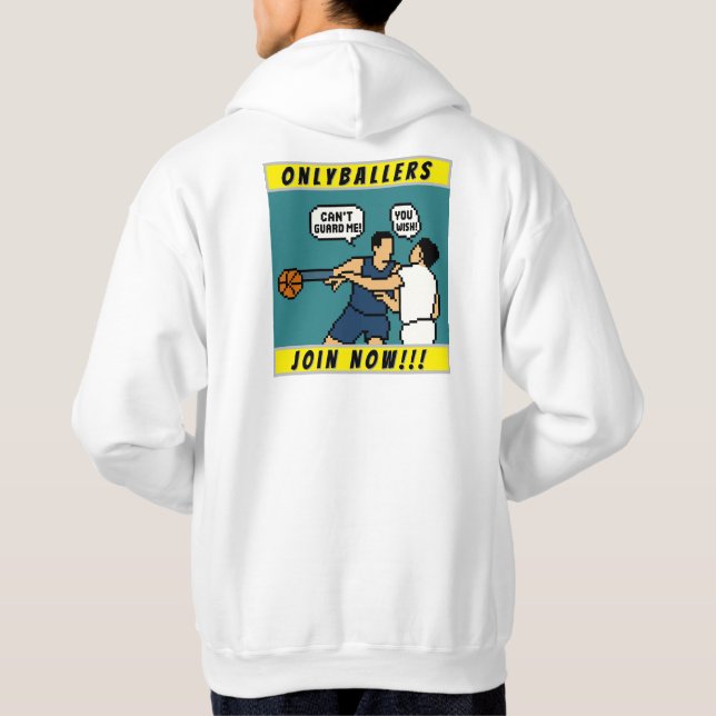 Pixel Sport Basketball Hoodie – Retro Gaming Sport (Back)