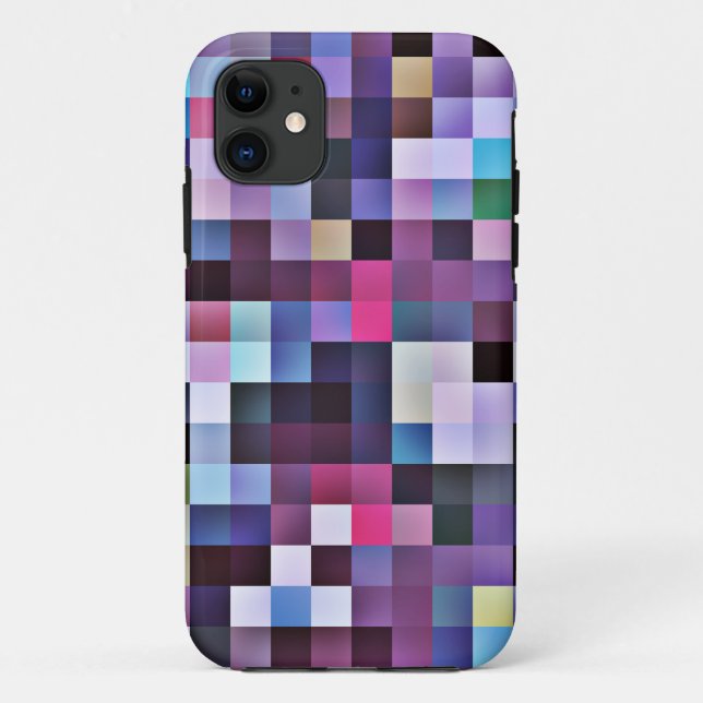Pixel Squares iPhone 5 case -  purples (Back)