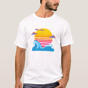 Pixel Sunset Horizon T-Shirt