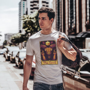 Pixel Tarot Card Devil T-Shirt