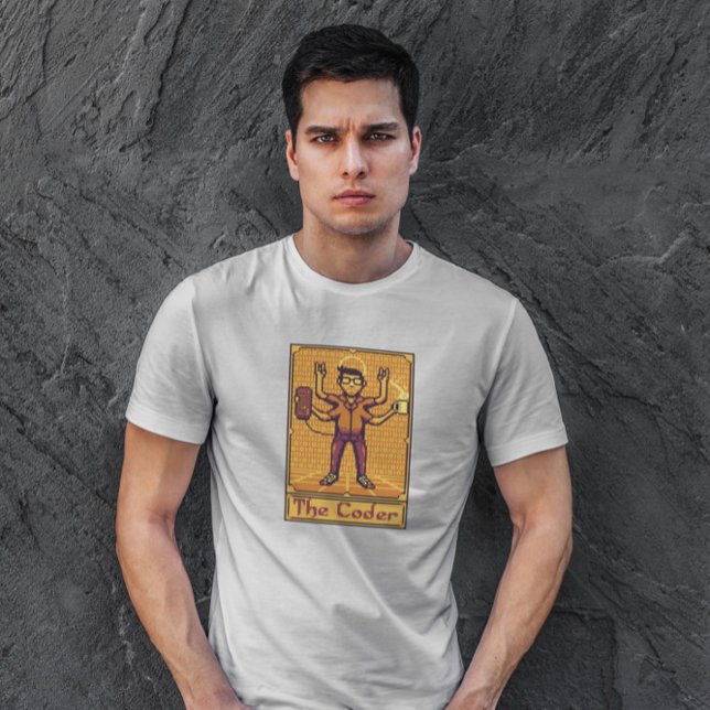 Pixel Tarot Card Programmer T-Shirt (Creator Uploaded)