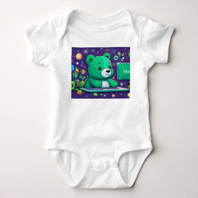 Pixel to Page: Bridging Worlds Logo Baby Bodysuit (Front)