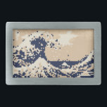 Pixel Tsunami 8 Bit Pixel Art Belt Buckle<br><div class="desc">The Great Wave off Kanagawa (神奈川沖浪裏) Vintage 8 Bit Pixel Tsunami Art.

Globe Trotters specialises in idiosyncratic imagery from around the globe. Here you will find unique Greeting Cards,  Postcards,  Posters,  Mousepads and more.</div>