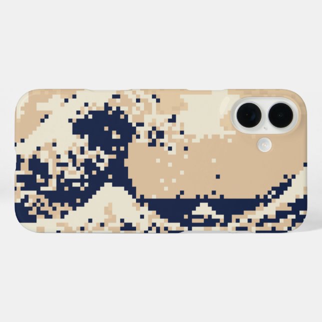 Pixel Tsunami 8 Bit Pixel Art Case-Mate iPhone Case (Back (Horizontal))