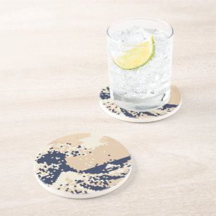 Pixel Tsunami 8 Bit Pixel Art Coaster