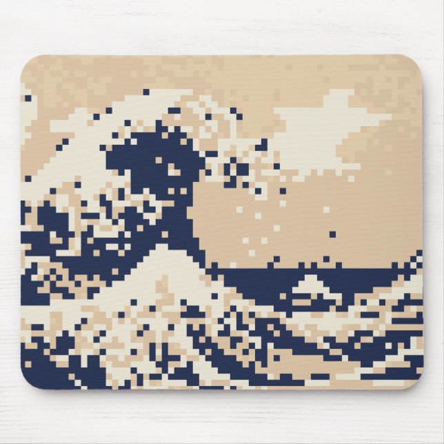Pixel Tsunami 8 Bit Pixel Art Mouse Mat (Front)
