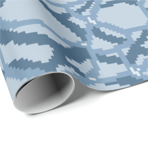 Pixel Water Ripple Pattern Wrapping Paper