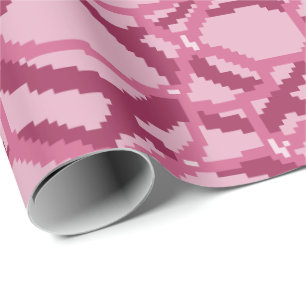 Pixel Water Ripple Pattern Wrapping Paper