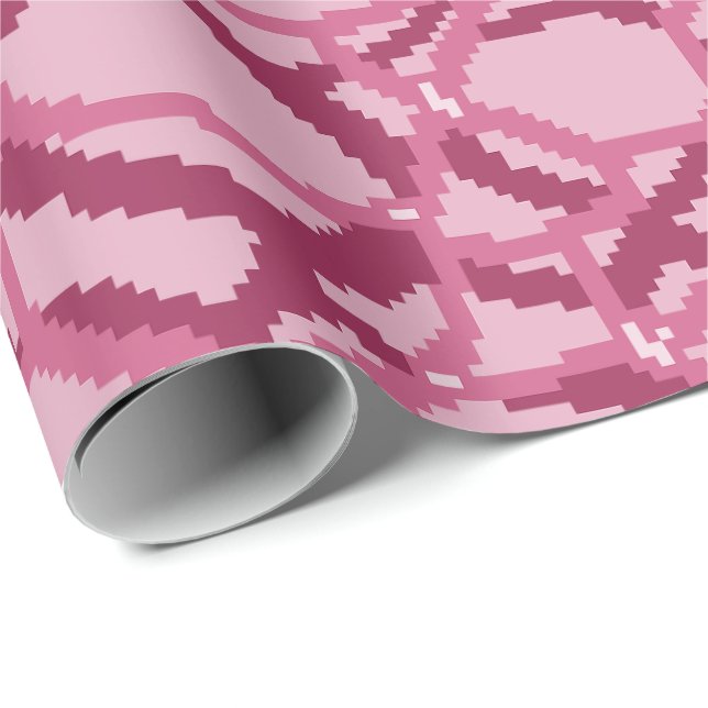 Pixel Water Ripple Pattern Wrapping Paper (Roll Corner)