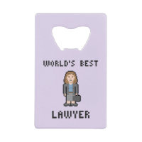 Pixel World's Best Female Lawyer Bottle Opener