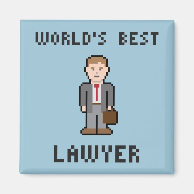 Pixel World's Best Lawyer Magnet (Front)